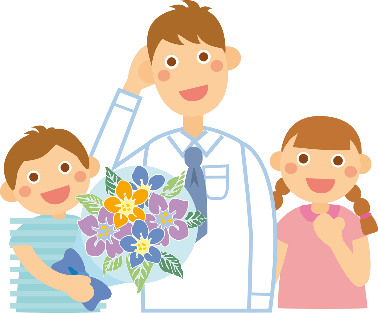 Happy fathers day vector clipart images 4