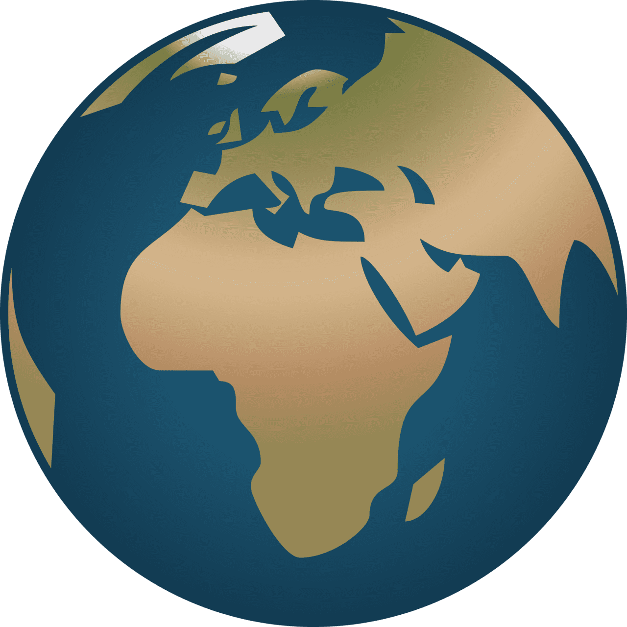 Planet simple globe fac europe and africa clipart picture