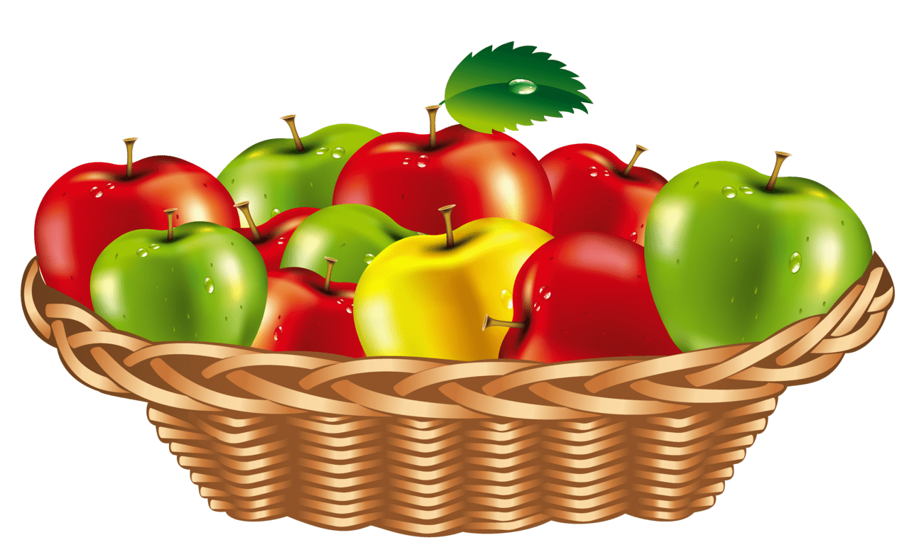 Fruits fruit basket clipart image