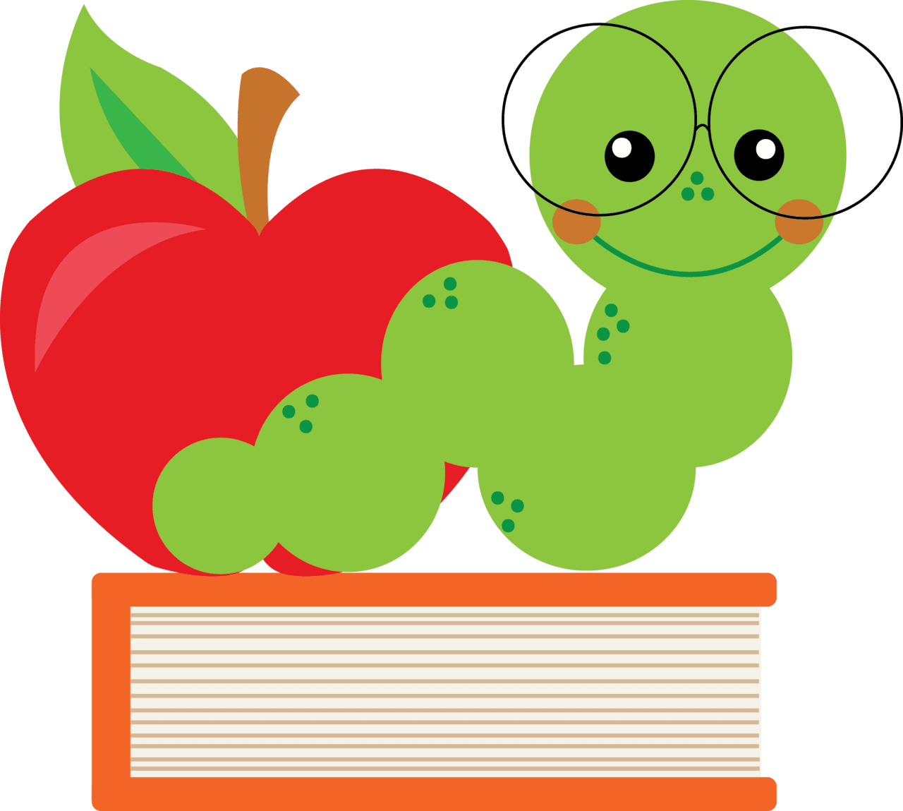 Book worm door hanger clipart photo