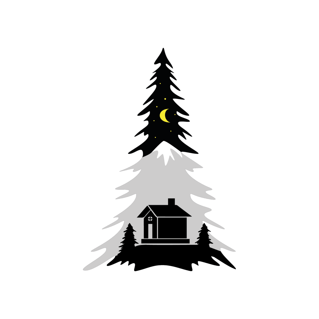 Christmas tree black and white pin page clipart clip art 2