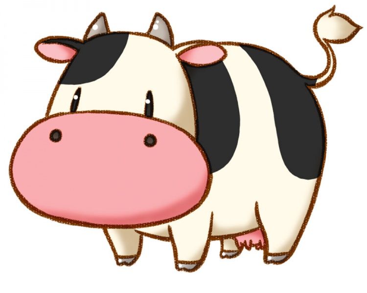 Farm animals cow clipart photo