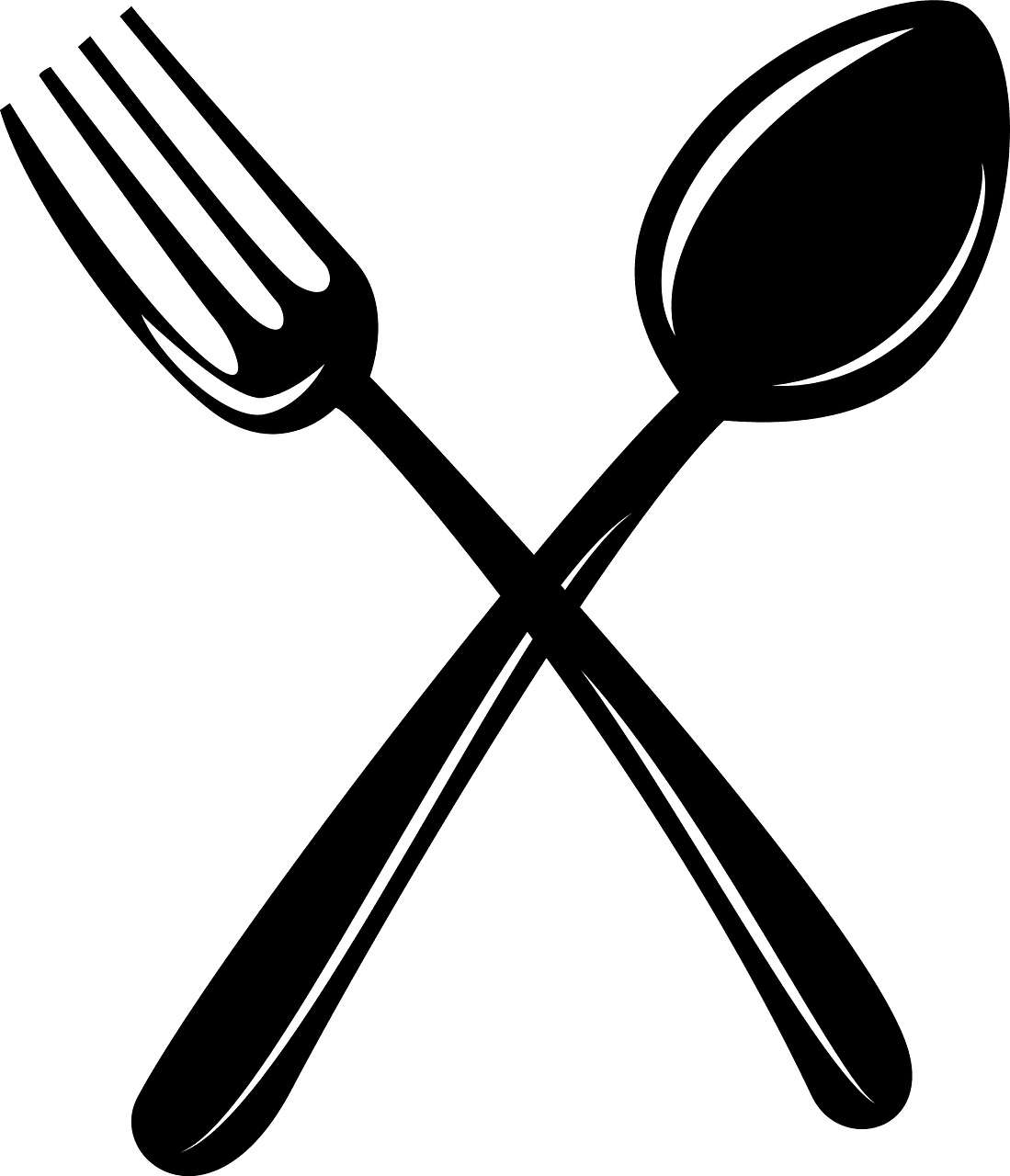 Fork restaurant sign vector clipart images