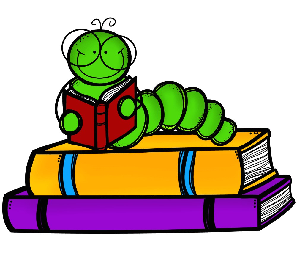 Book worm clipart image
