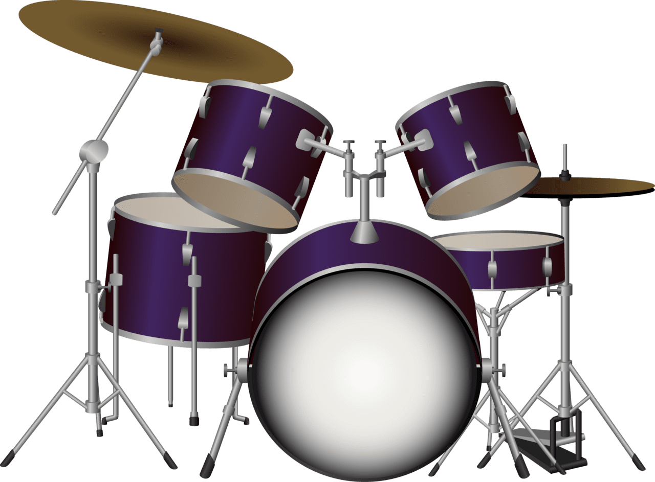 Drum kit clipart transparent