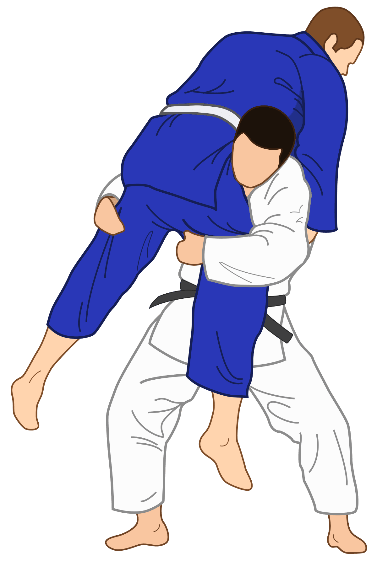 Wrestling double legs bjj takedown clipart picture