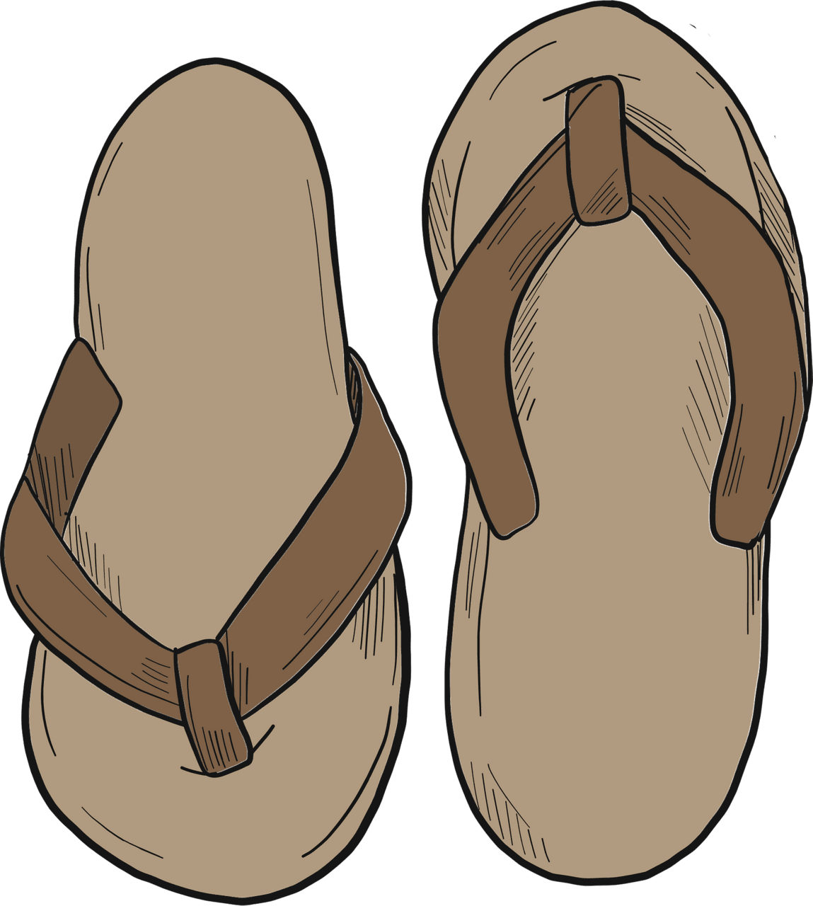 Flip flop vector clipart images 3