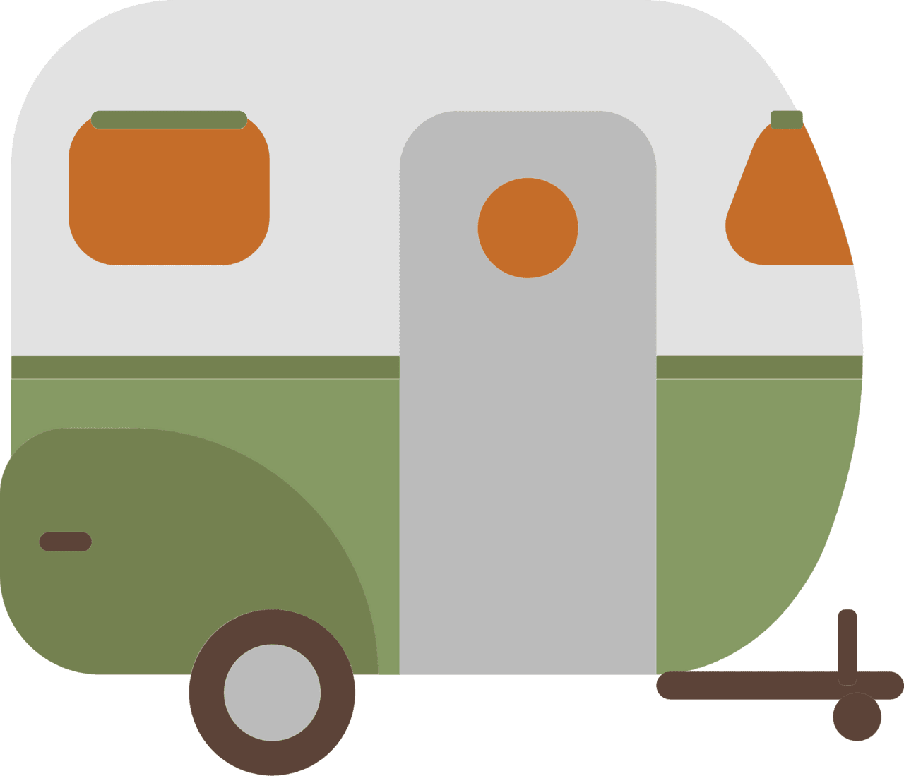 Camper camping trailer vector clipart images 5