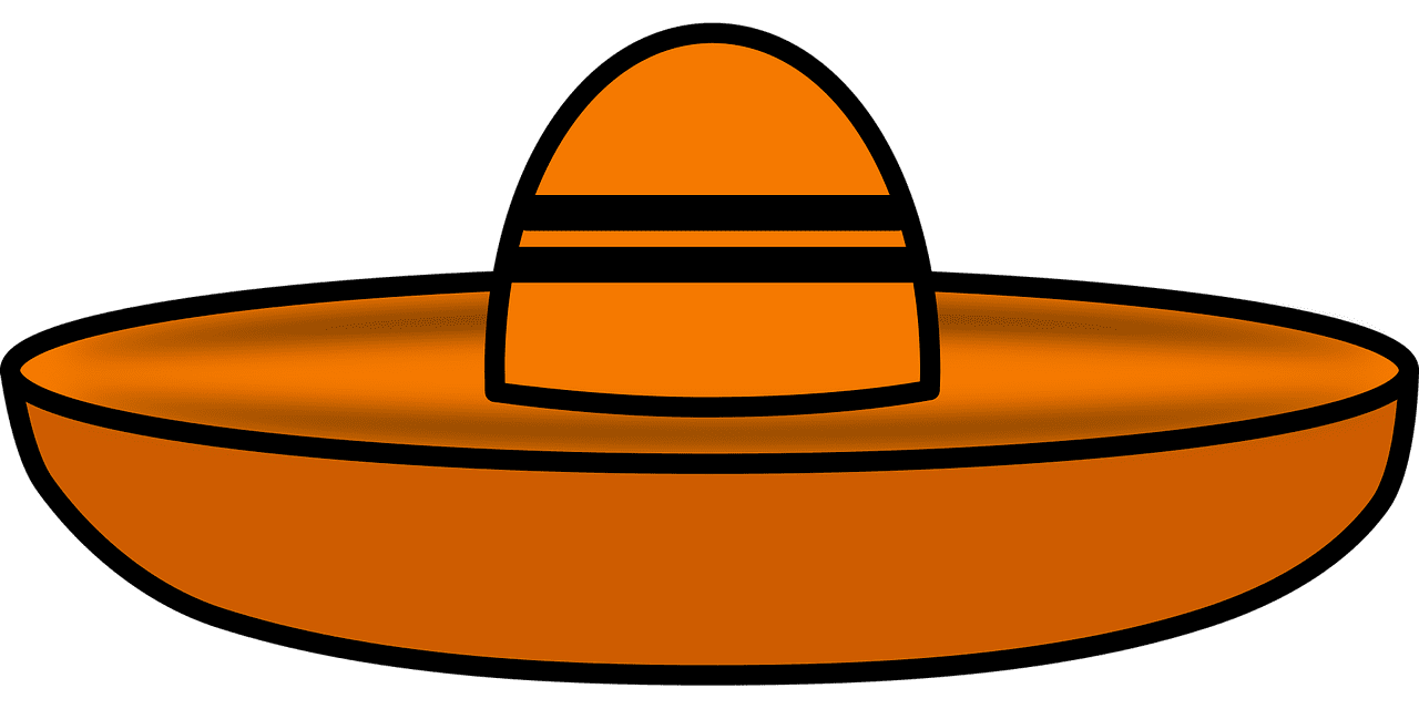 Sombrero mexican hat cutout vector graphic clipart