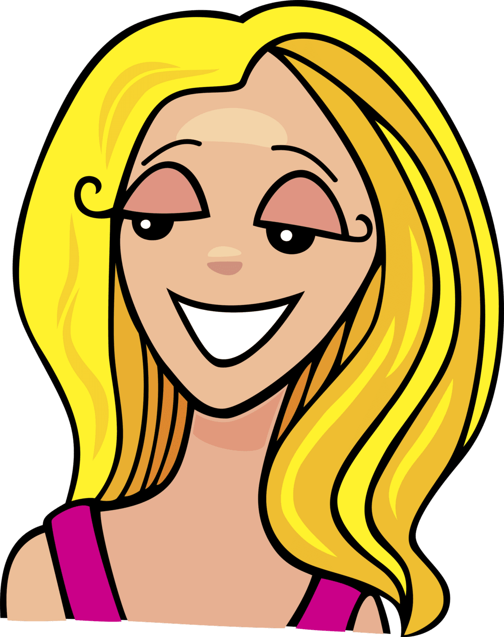 Blond hair clipart transparent