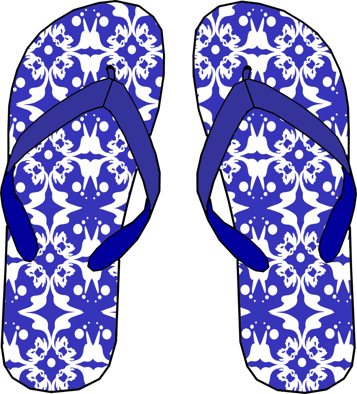 Flip flop blue sandals vector clipart image photo cc images