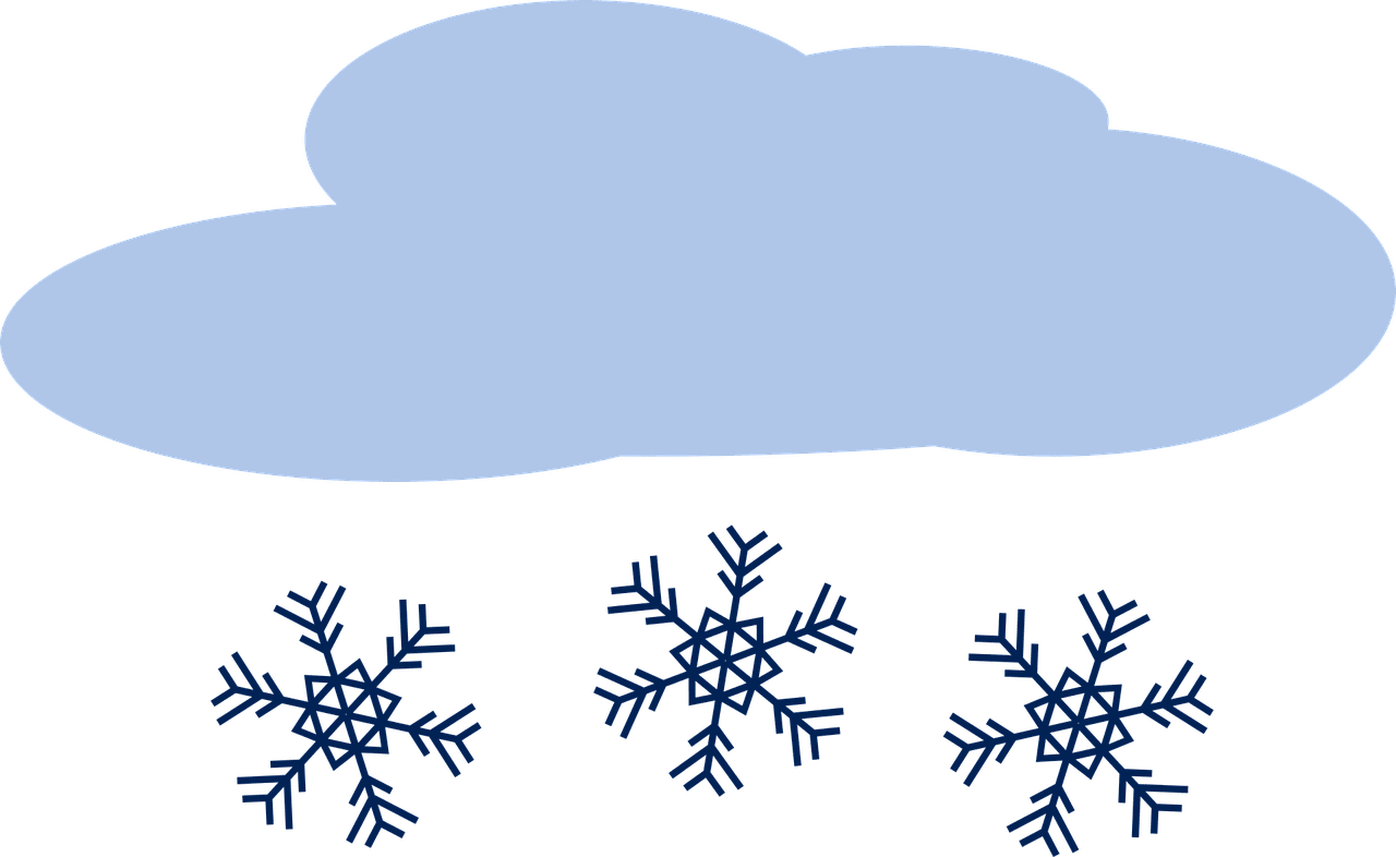 Snowfall cloud winter snow pictogram snowflakes image from clipart