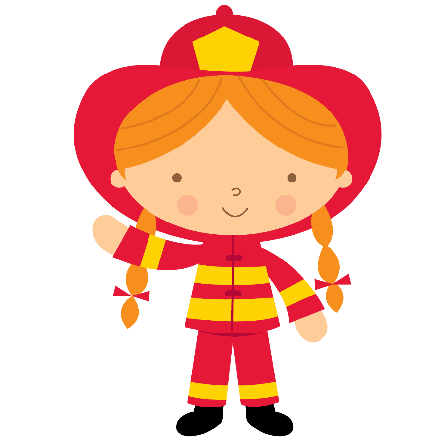 Fire fighter pin page clipart logo