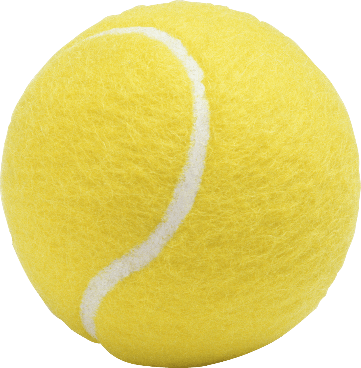 Yellow tennis ball clipart material without matting background