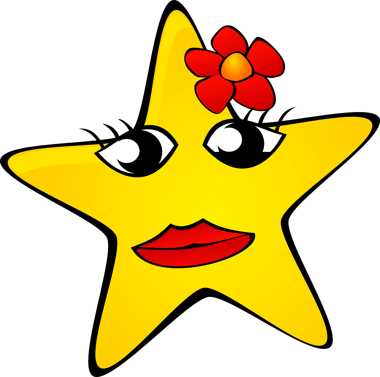 Shooting star stylish flower vector graphic clipart