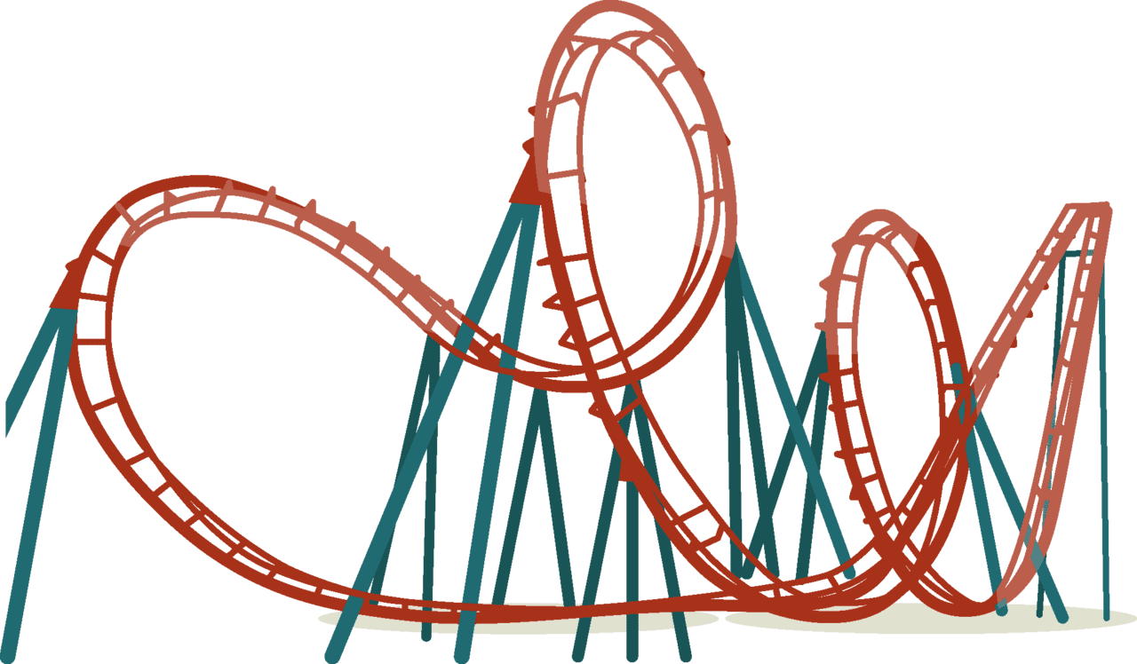 Roller coaster vector clipart images