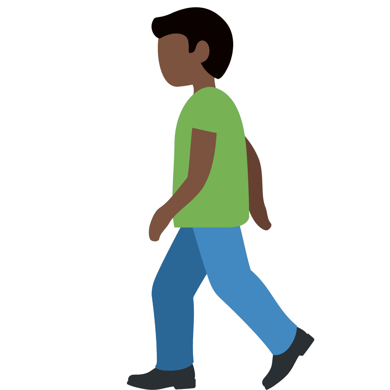 Man walk ing vector emoji clipart