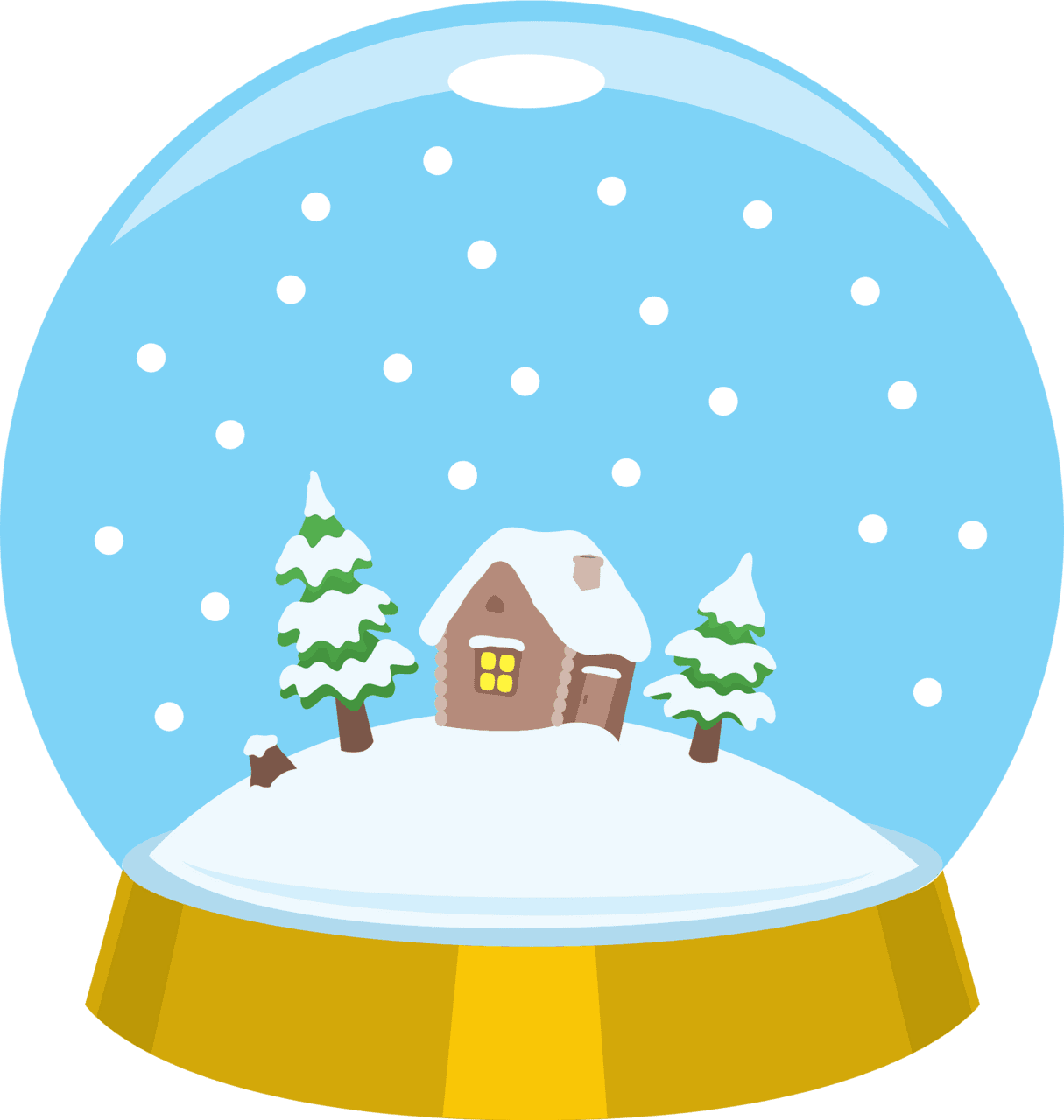 Snowfall snow globe vector clipart images