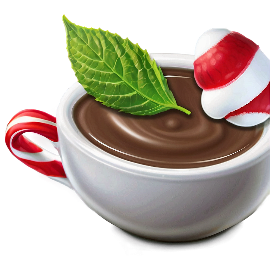 Peppermint hot cocoa clipart vector