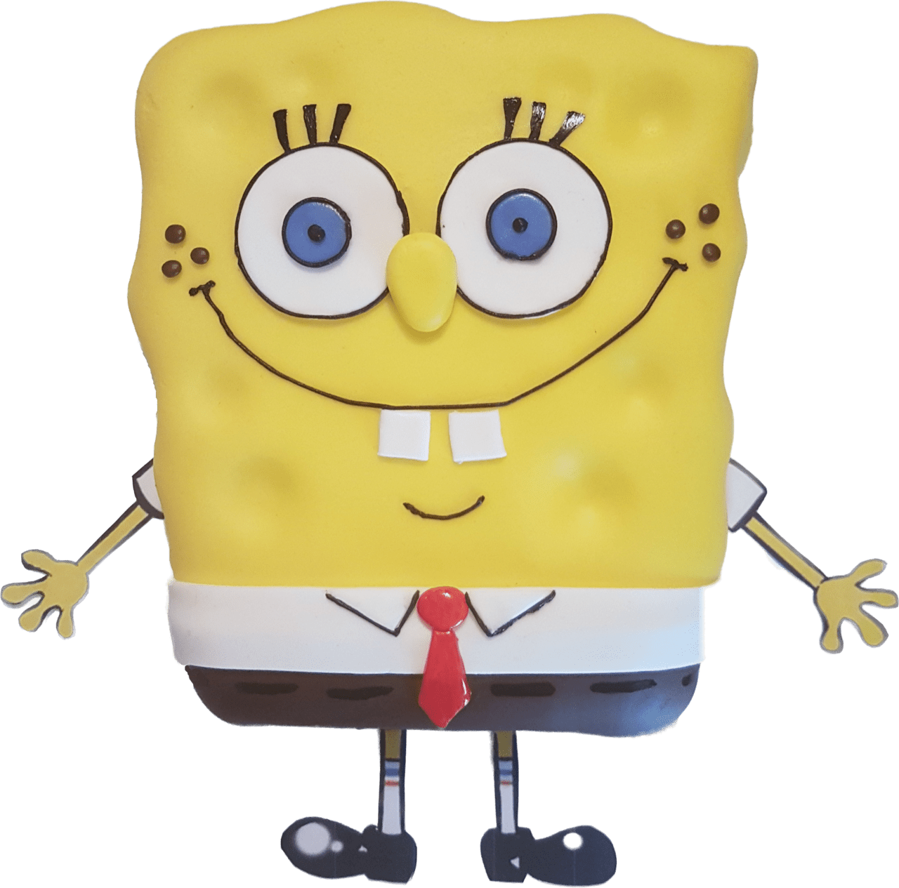 Spongebob squarepants cake for my nephew was pushed time so the arms legs are printed clipart transparent