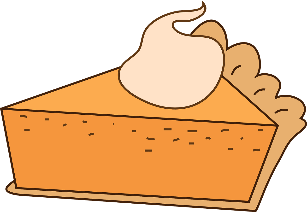 Thanksgiving dinner pumpkin pie vector graphic clipart