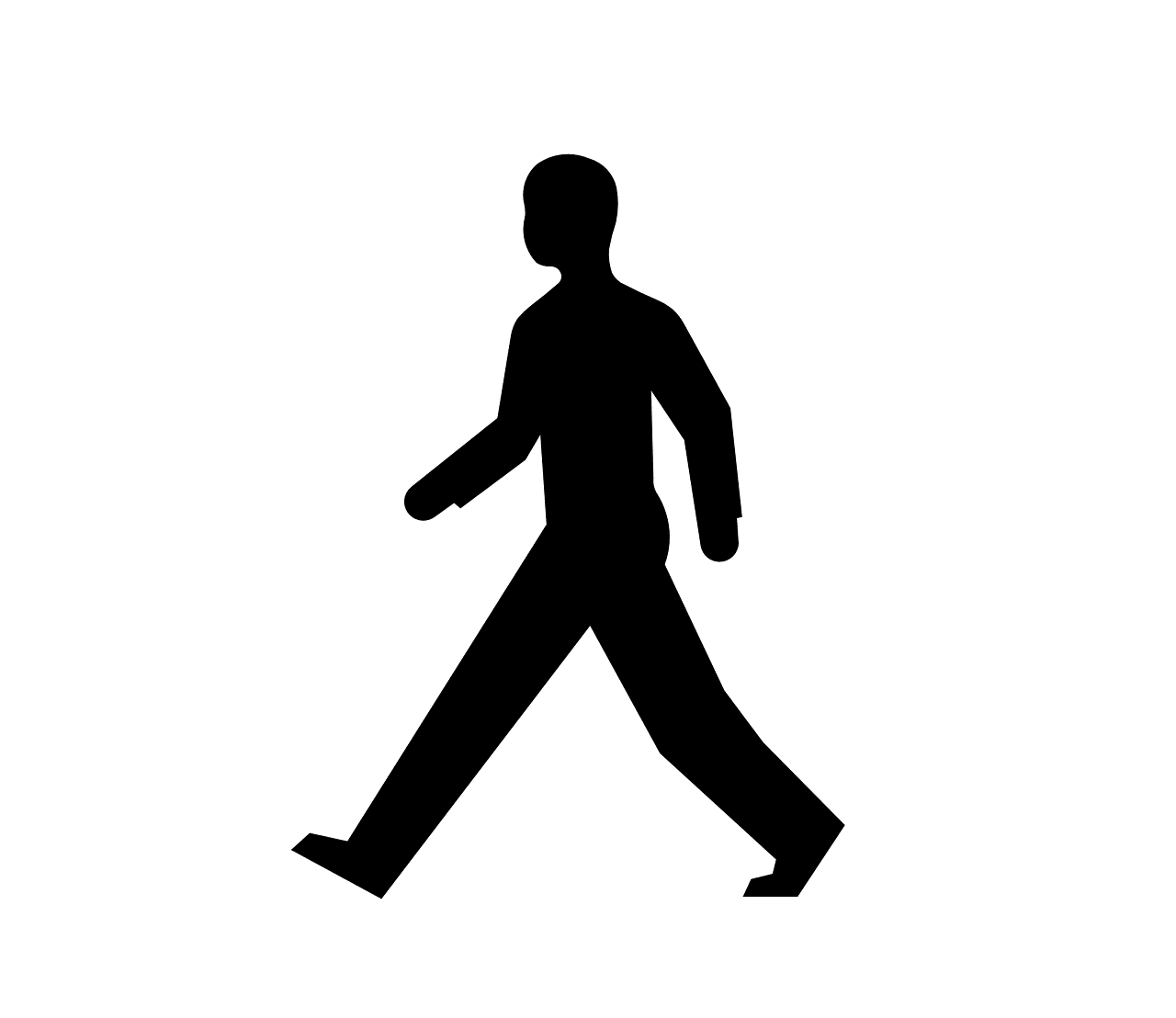 Hd male body walk ing clipart vector image