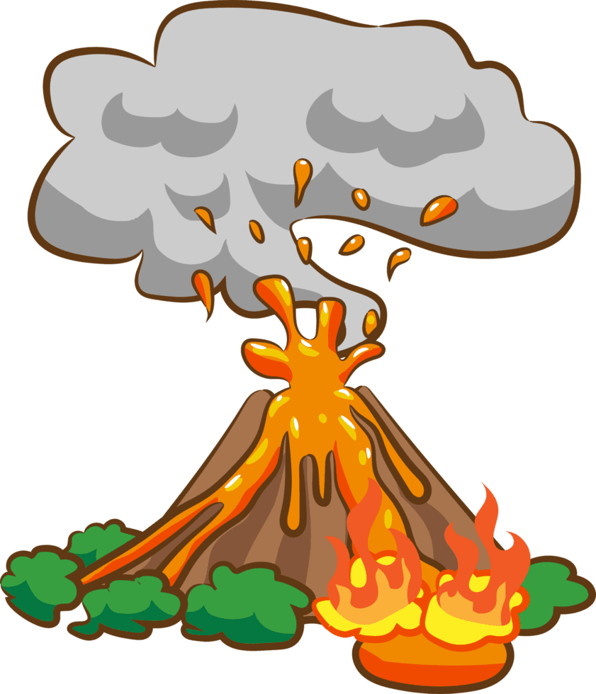 Volcano graphic clipart design for logo 2