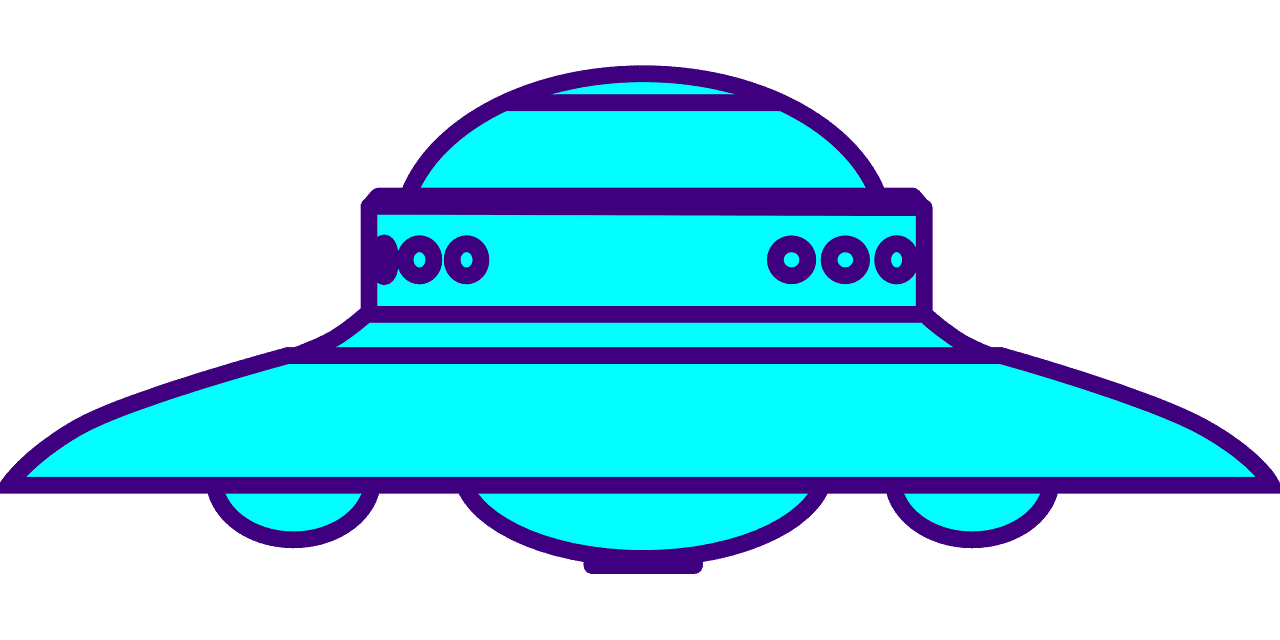 Ufo spaceship science vector graphic clipart