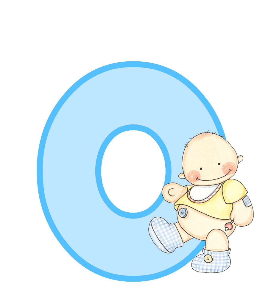 Infant alfabeto con lindo beb clipart image