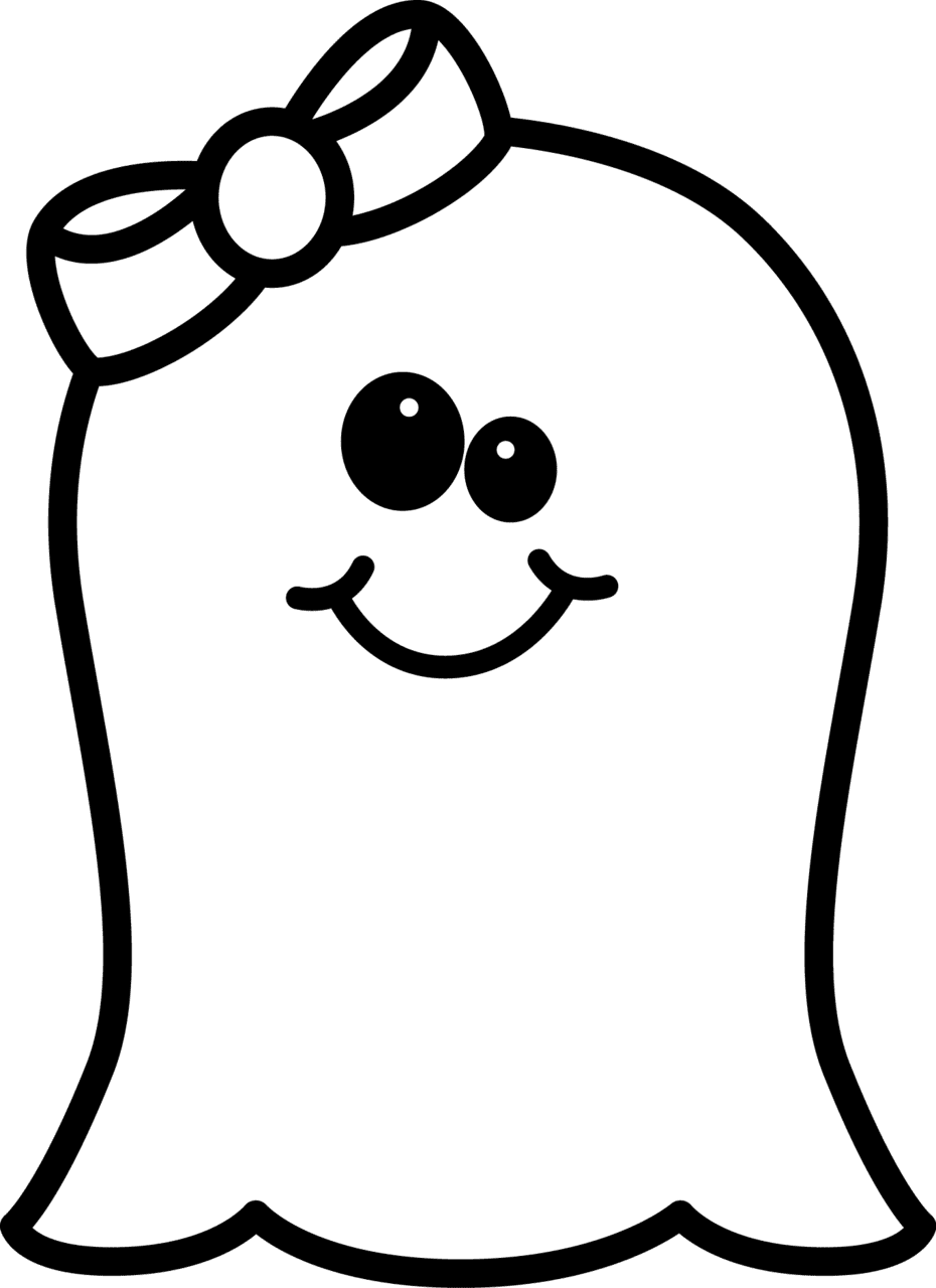 Cute ghost pin page clipart clip art