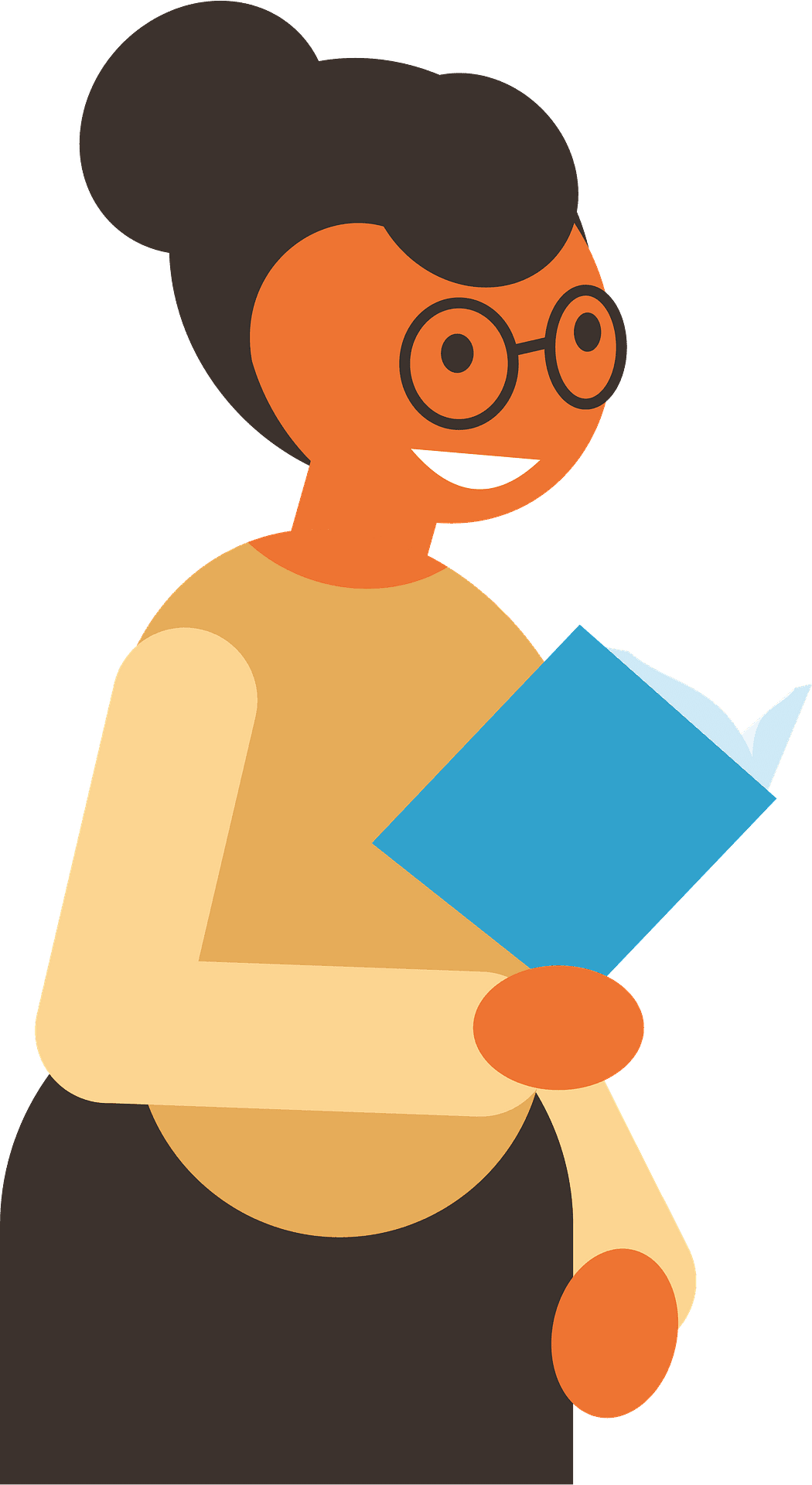 Teacher read ing to students fox clipart transparent