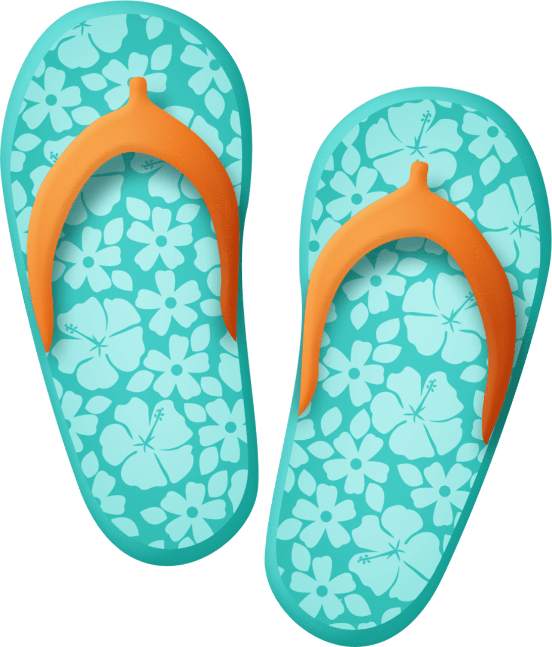 Flip flop tropical paradise clipart image