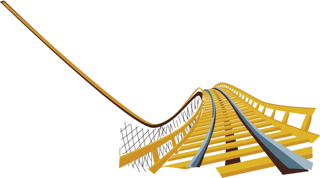 Roller coaster ride the cyclone clipart transparent