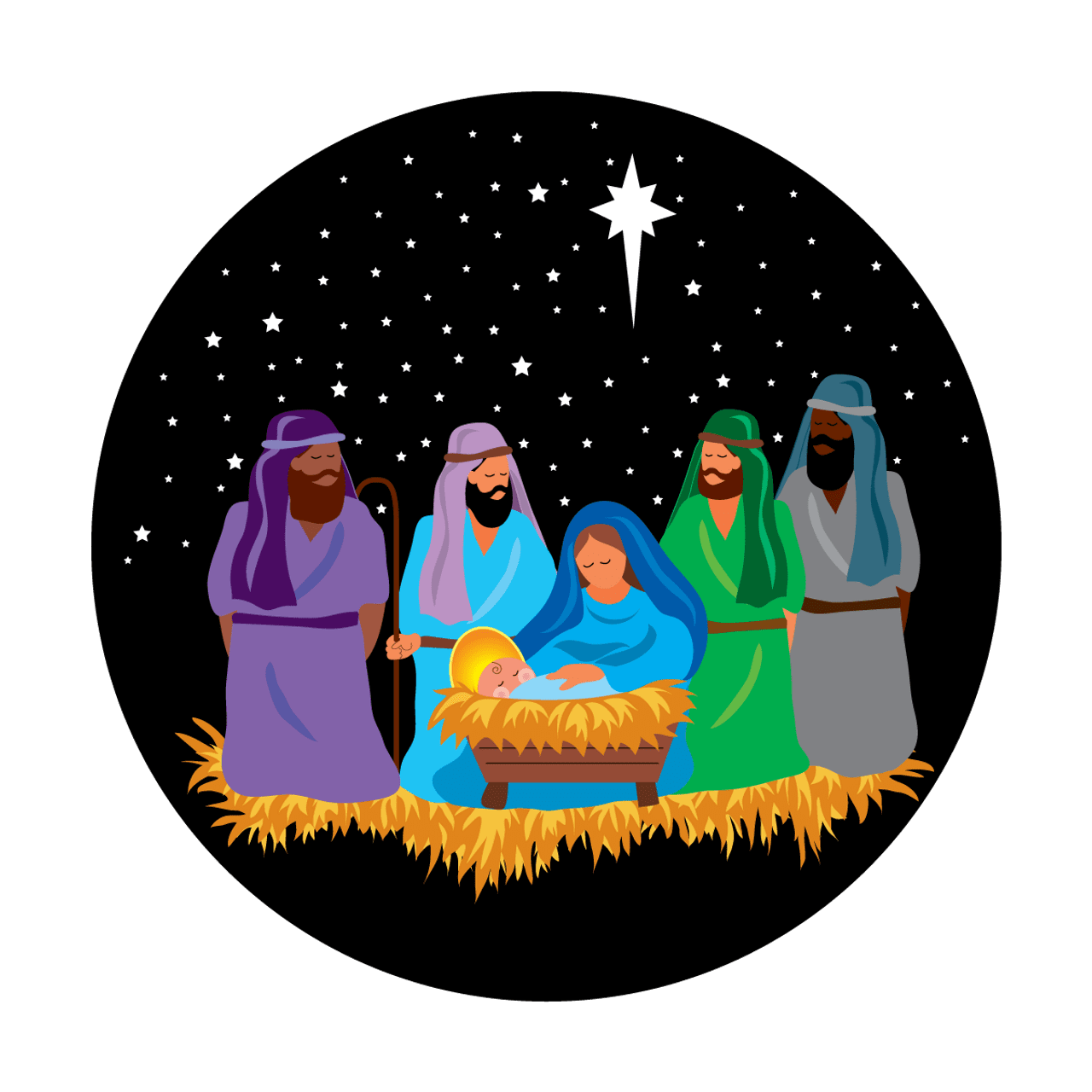 Apollo nativity scene cs clipart image