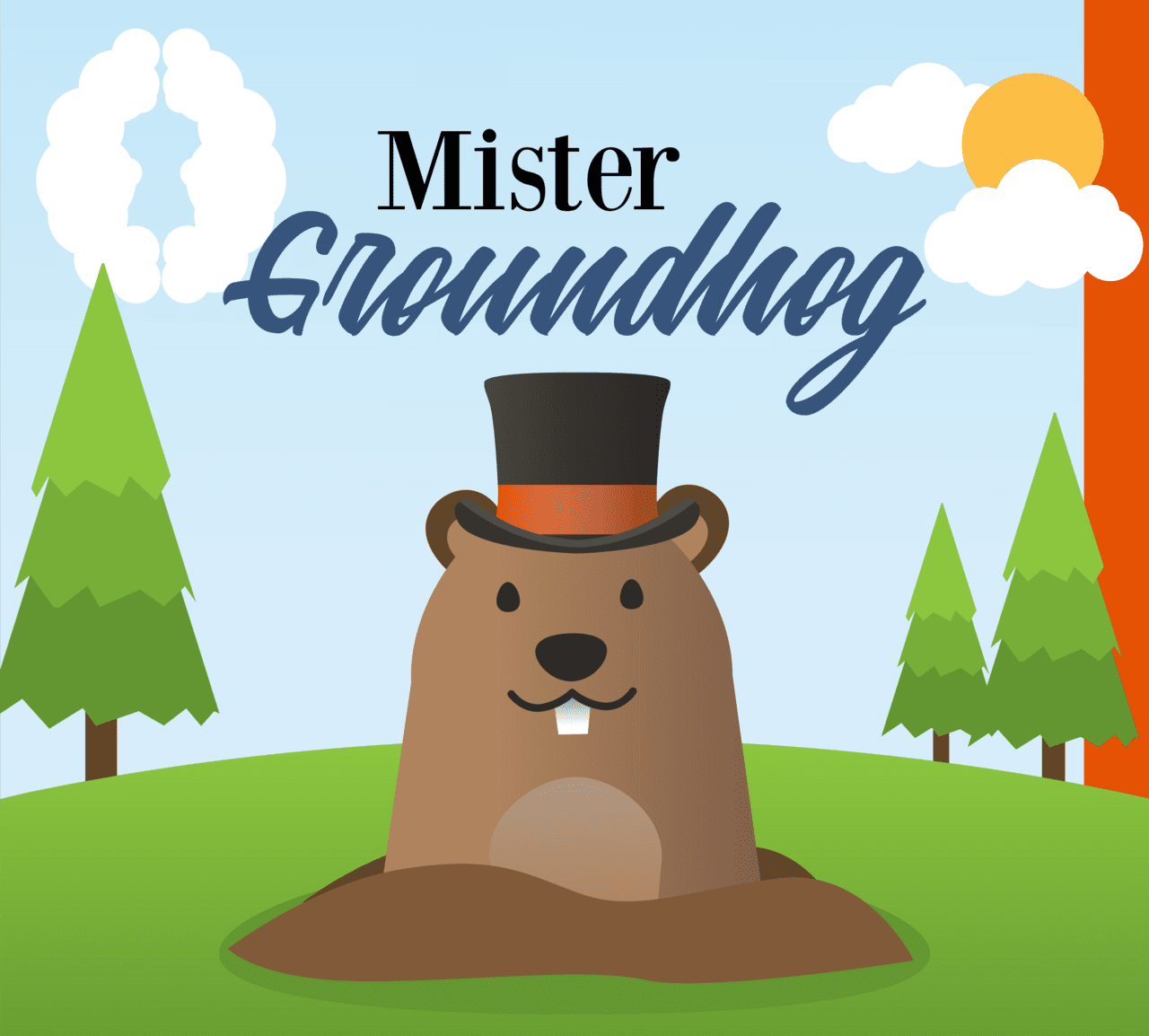 Mister groundhog well aware security clipart logo