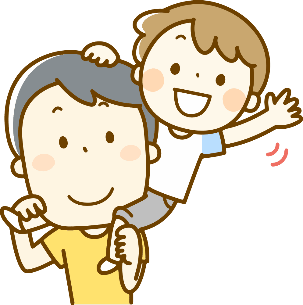 Dad and son clipart transparent