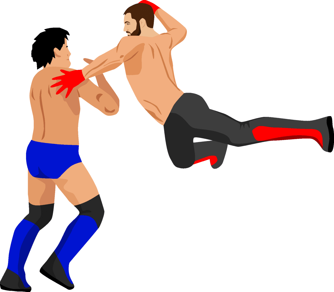 Wrestling vector clipart images 4