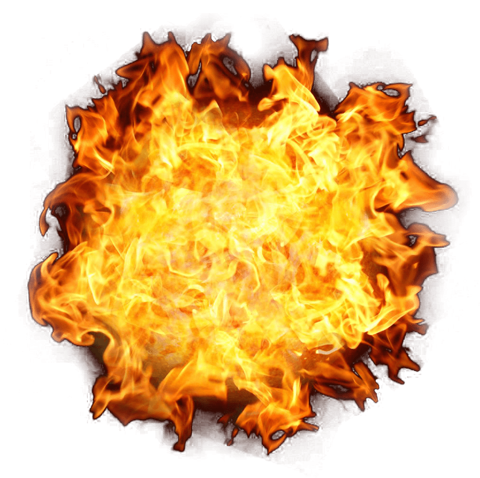 Explosive fire flame image for clipart