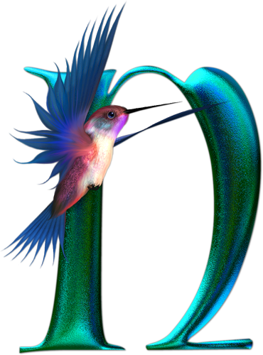 Abeced io de colibr hummingbird alphabet clipart image