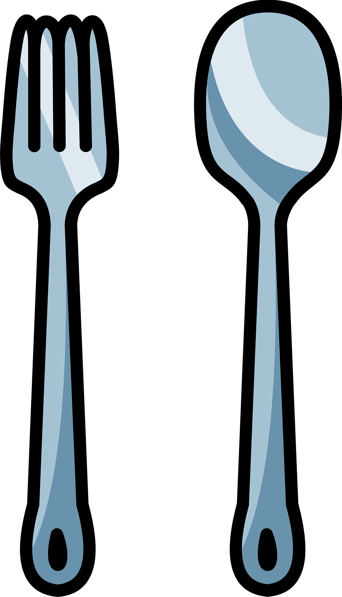 Fork and spoon vector clipart images