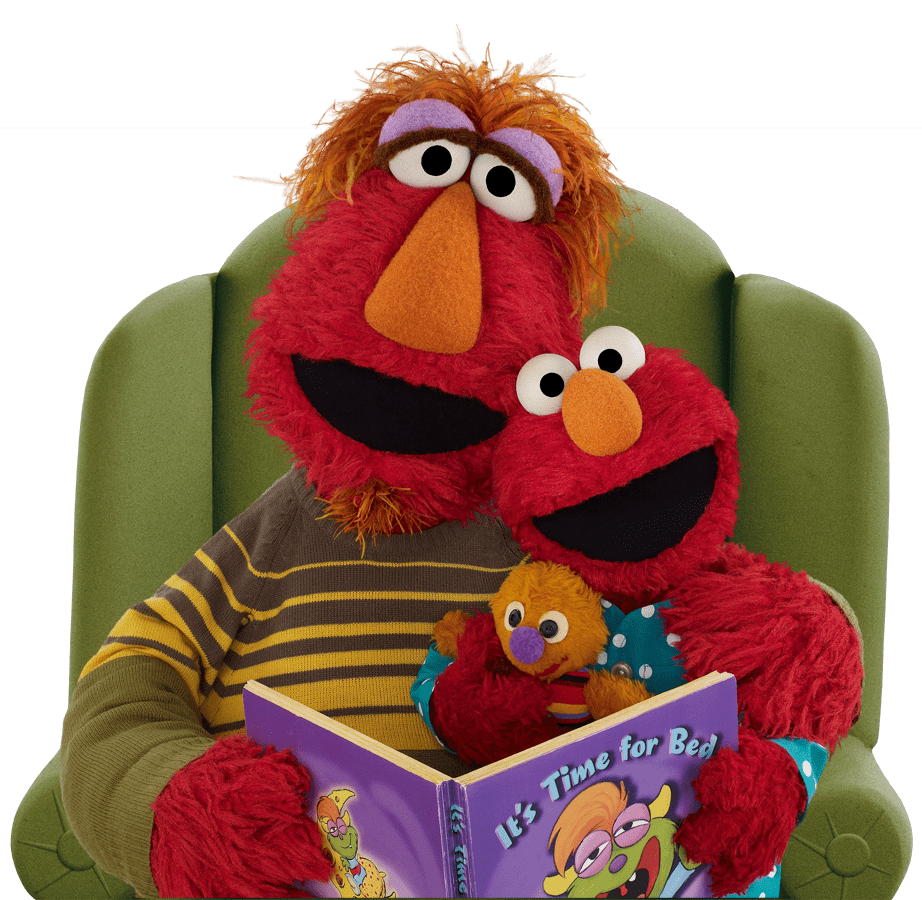 Elmo reading with preschoolers just do it clipart transparent