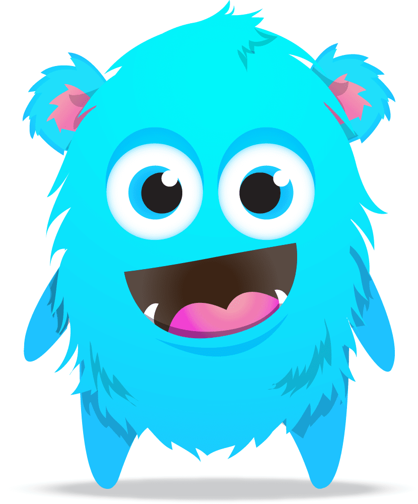 Cookie monster pin page clipart vector 2