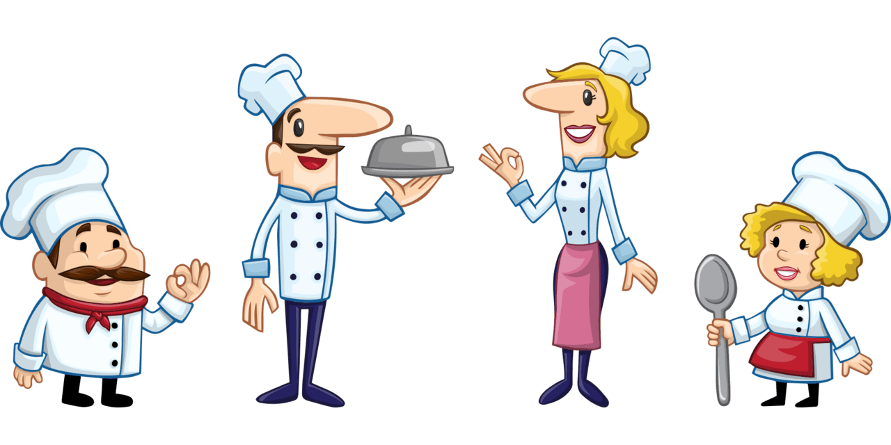 Restaurant owners clipart image