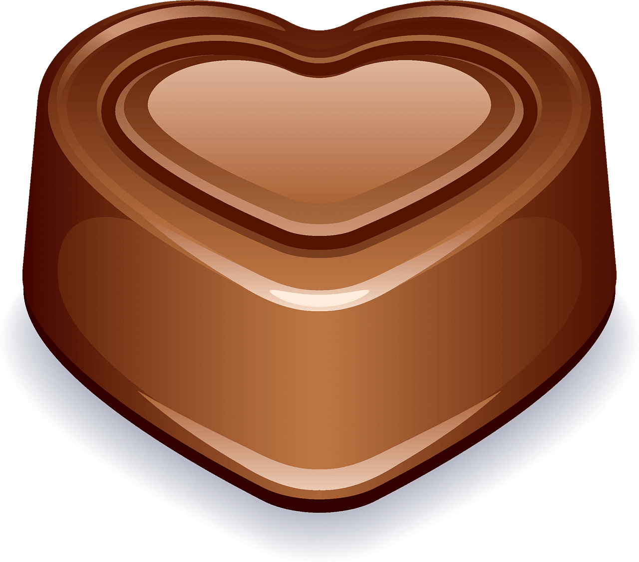 Chocolate heart vector clipart images