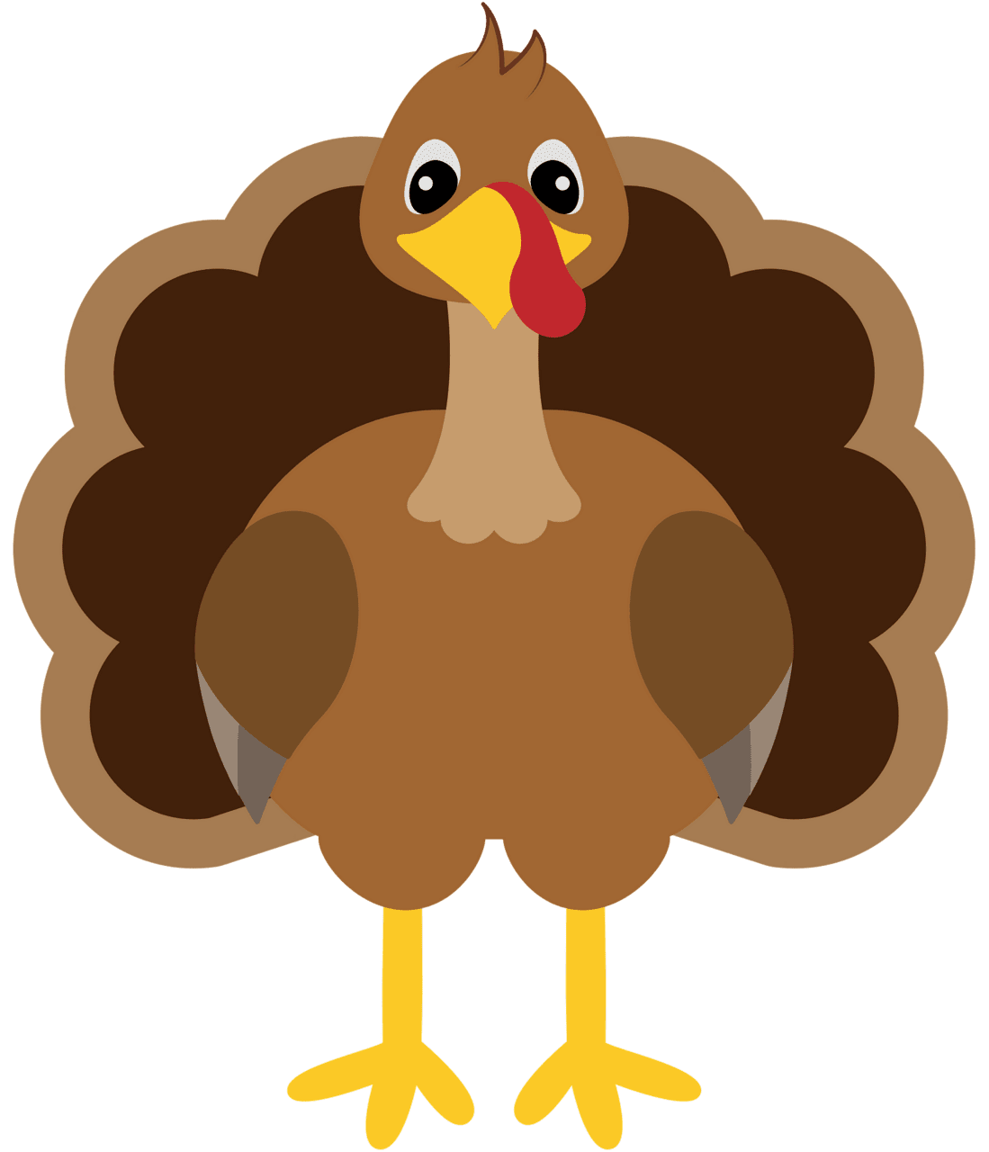 Cute turkey vector clipart images 2