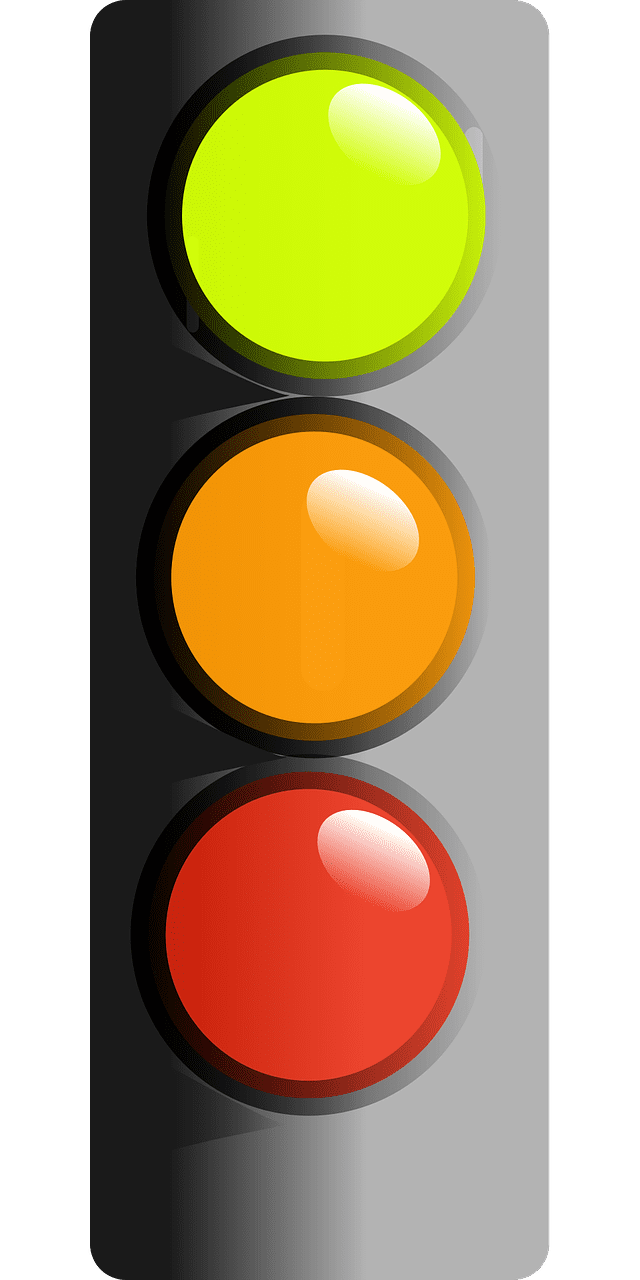 Traffic light stop caution go image from clipart