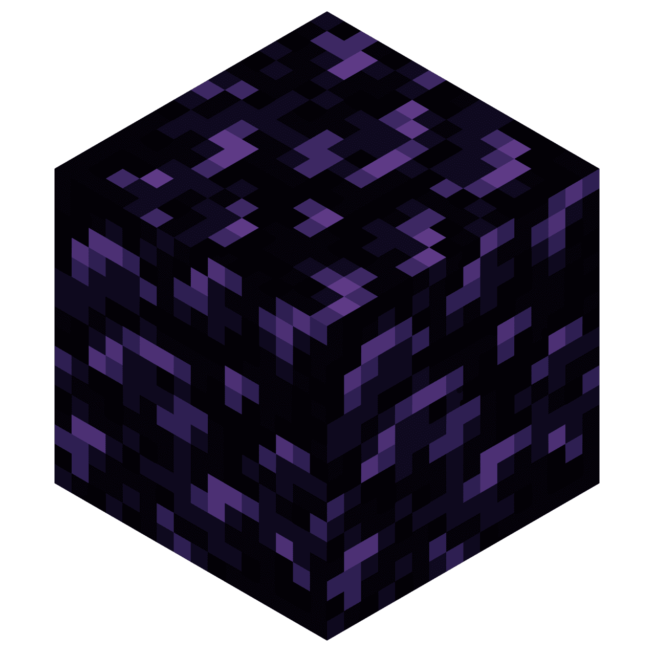 Obsidian minecraft block clipart free