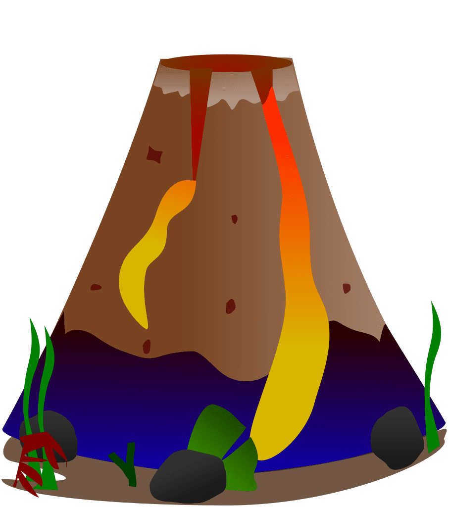 Volcano seamount clipart photo