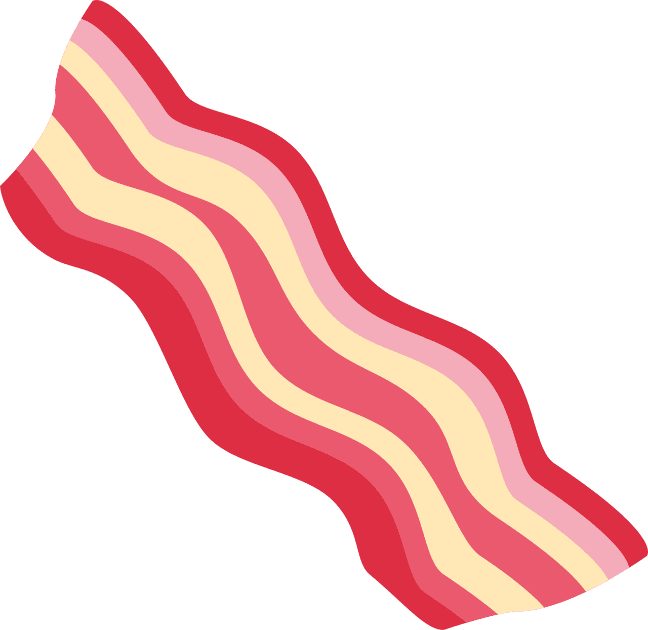 Bacon emoji for clipart vector 2