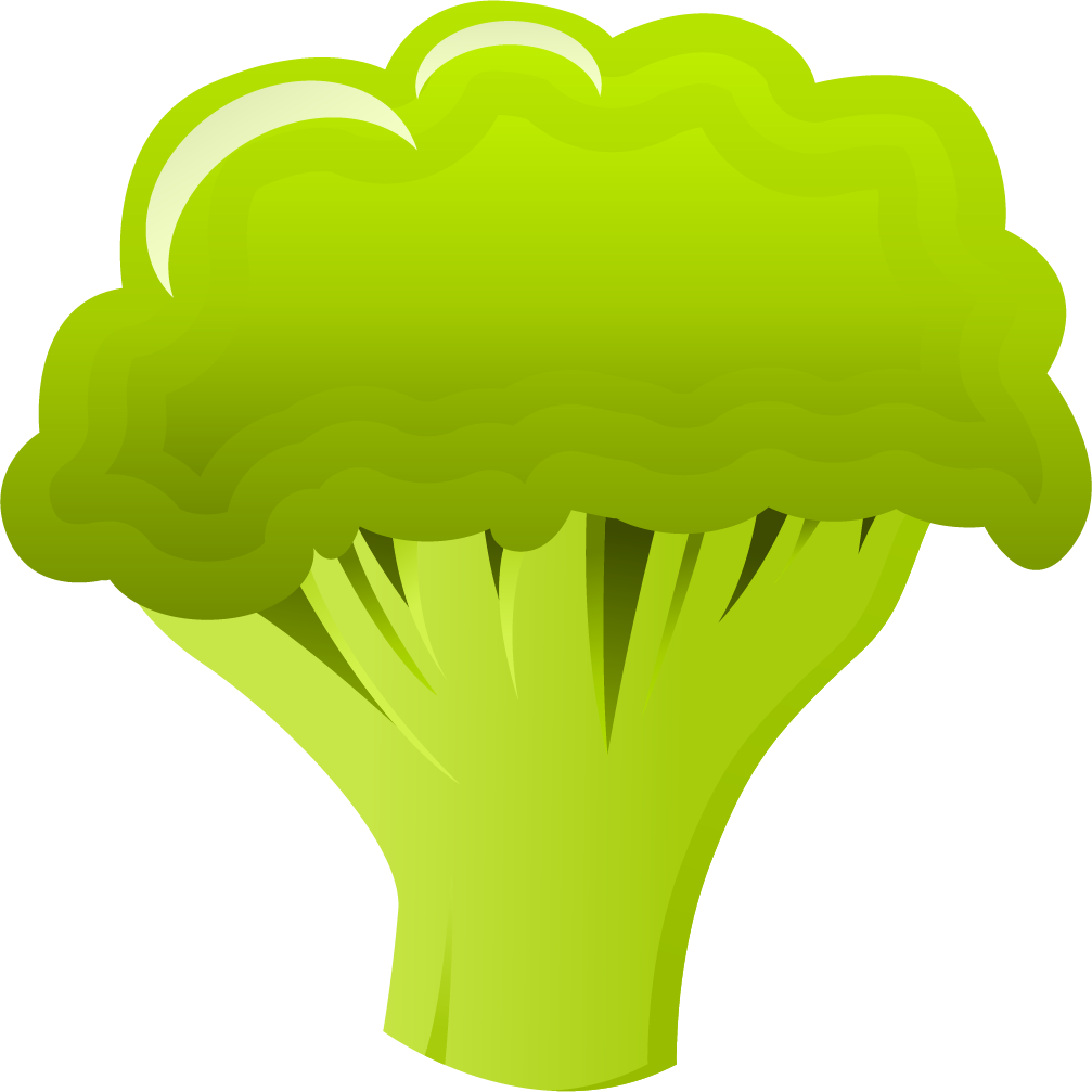 Cartoon broccoli graphic clipart vector